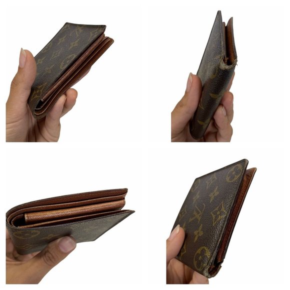 Authentic Louis Vuitton Wallet Porte Monaie Brown Monogram LV Vintage - Picture 4 of 10